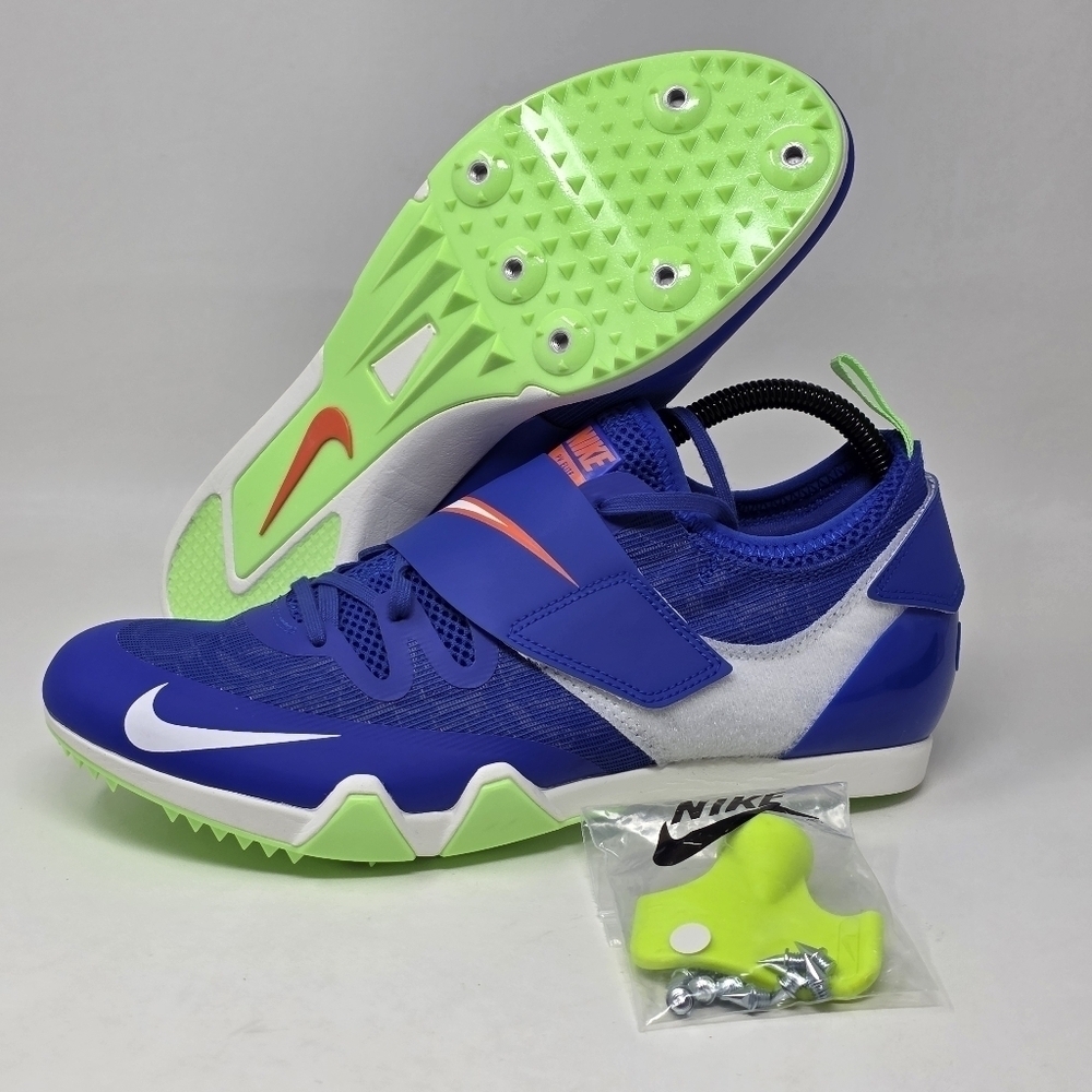 Nike Pole Vault Elite Track & Field Spikes Men's Size 8.5 Blue AA1204-400 NEW